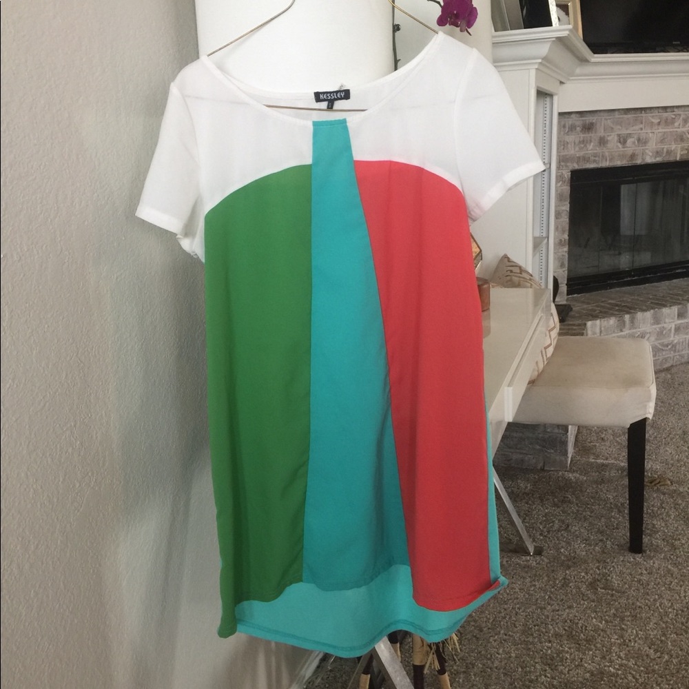 Colorblock mod tunic
